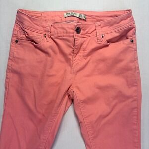 IRIS JEANS Women Coral Pink Skinny Fit Denim Jeans Size 05‎